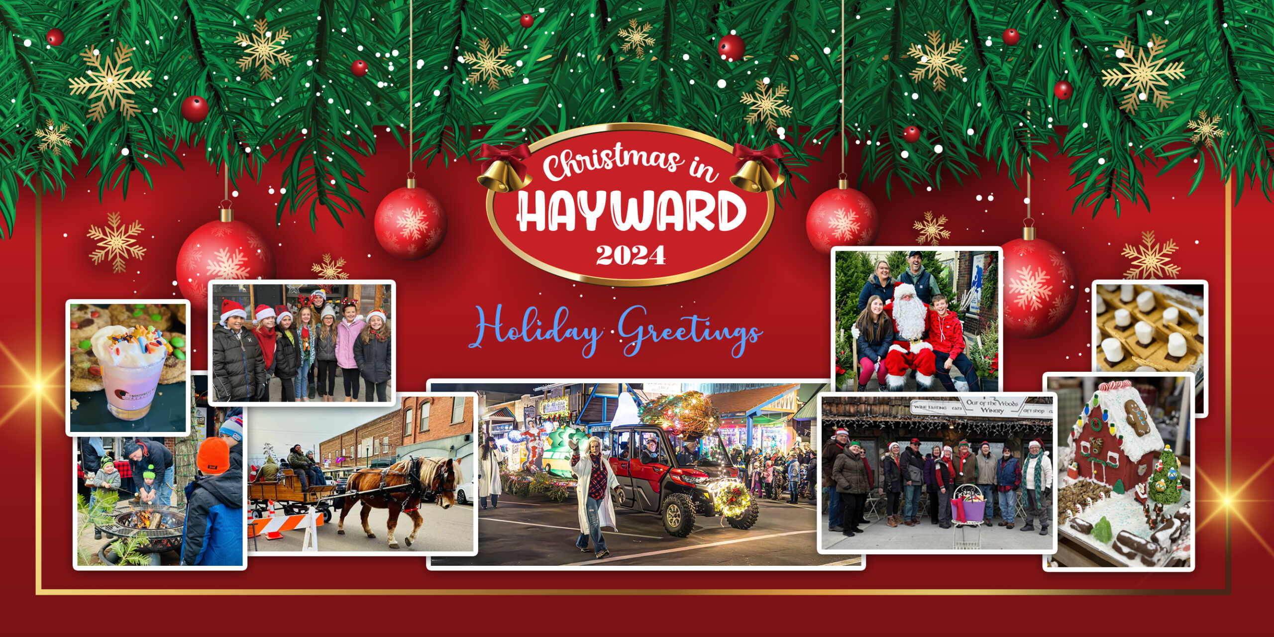 hayward christmas collage of Hayward area christmas events